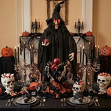 63" x 93" Standing Witch with Red Apple Halloween Decoration
