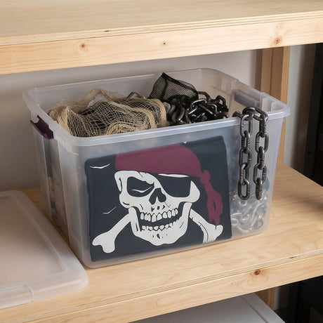 44" x 28" Large Creepy Cloth Pirate Flag Halloween Decoration