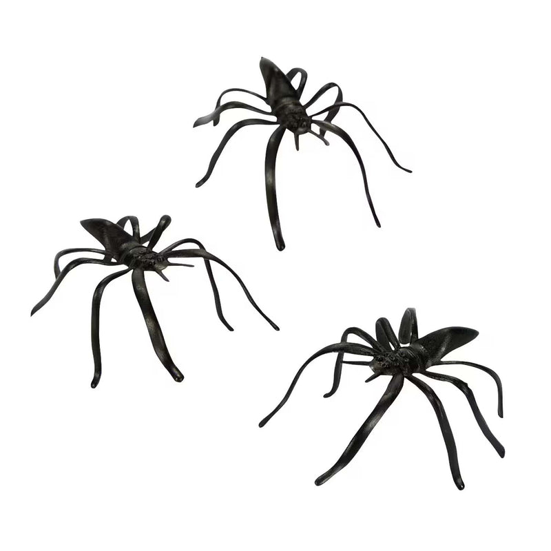 Bulk 144 Pc Mini Scary Plastic Spiders Halloween Decorations (1 1/2")