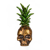 14 in. Halloween Pineapple Skull Tabletop Decoration