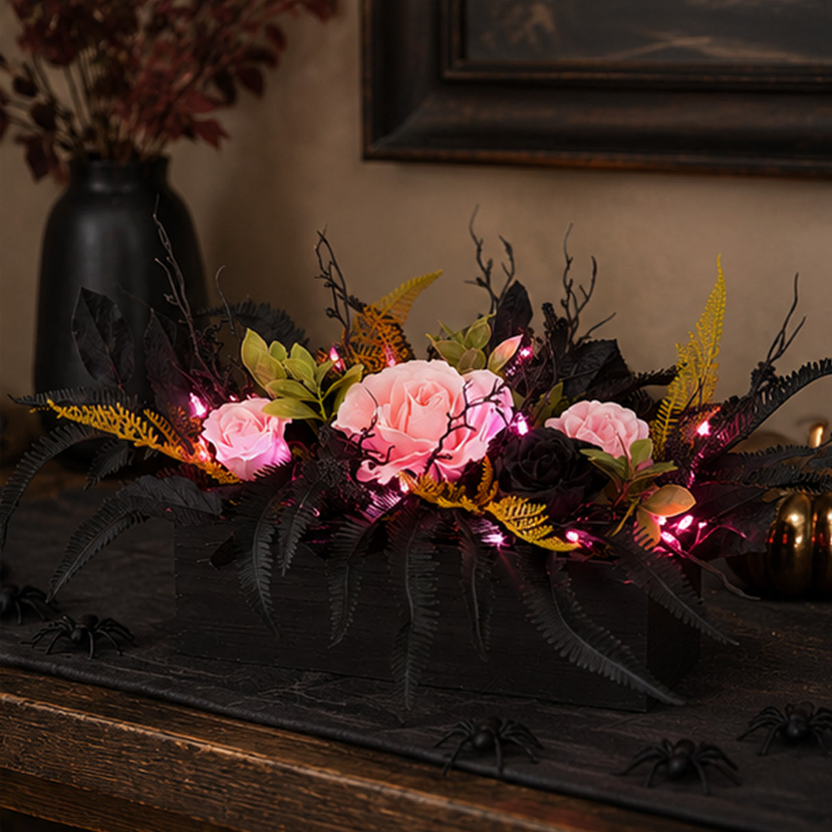 16 in. Halloween “Cute and Creep” Centerpiece with LED Lights