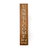 39 in Unwelcome Halloween Wooden Porch Hanging Sign Decor