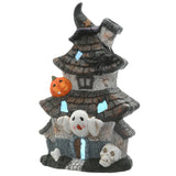 18 in Pre Lit Multilevel Haunted House Halloween LED Tabletop Decor