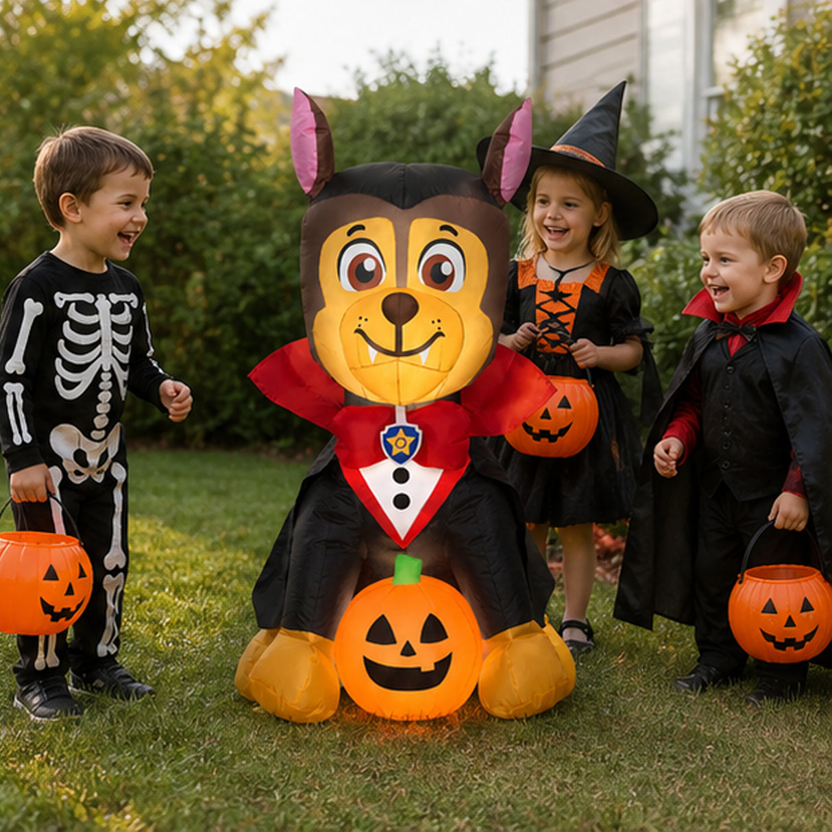 38IN Chase Paw Patrol Vampire Inflatable Halloween Decoration with LED Lights