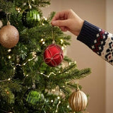 13IN Red Gold Green Christmas Ball Ornament Set