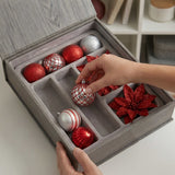 10 in. Red Xmas Ball Set, Shatterproof