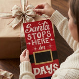 22IN Santa Countdown Chalkboard Christmas Wall Art Sign