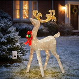 48IN Champagne Reindeer with Warm White LED Lights
