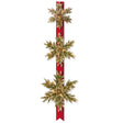 70 Inc. Pre-Lit Glittery Bristle Pine Triple Snowflake Hanging Christmas Door Decoration