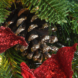 9FT Pre-Lit Decorative Collection Garland with Clear Lights