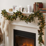 Pre-Lit North Conway Garland with Clear Lights, 9 Foot