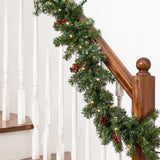 Pre-Lit Glistening Pine Garland with Clear Lights, 9 Foot (Plug-In)