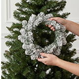 Pre-Lit Snowy Sheffield Spruce Christmas Wreath with Twinkly Smart LED Lights, 30 Inch