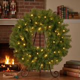 Pre-Lit Norwood Fir Wreath with Twinkly Smart LED Lights, 30 Inch Christmas Decor