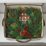 Mixed Bristle Pine Christmas Wreath with Pinecones, 26 Inch