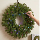 Pre-Lit Norwood Fir Wreath with Twinkly Smart LED Lights, 30 Inch Christmas Decor