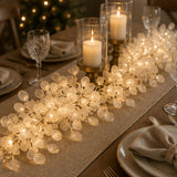 Winter Frost White 4ft Decorative Garland with Shimmering Gem Accents