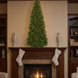 10ft Pre-Lit Natural Fraser Fir Slim Christmas Tree with Clear Lights