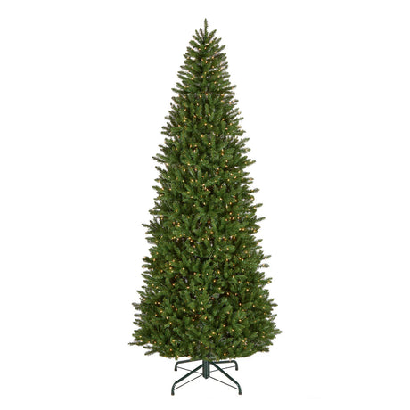 10ft Pre-Lit Natural Fraser Fir Slim Christmas Tree with Clear Lights