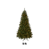 9ft Pre-Lit North Valley Spruce Christmas Tree with Dual Color LED Lights