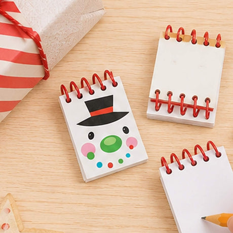 Bulk 48 Pc. Mini Cheery Christmas Spiral Notepads – 25 Pages Each