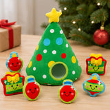 13 Pc Christmas Tree with Stuffed Peekaboo Plush Ornaments Set