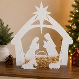 Christmas Nativity Scene Yard Decoration with Water Resistant PVC Outdoor Display