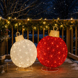 Lighted Pop-Up Christmas Ornaments Outdoor Decoration Set 2 Pc LED