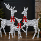 Lighted Christmas Deer Family Outdoor Decor Set with LED Lights