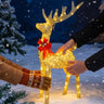 Lighted Christmas Reindeer and Sleigh Outdoor LED Decor Set
