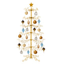 6Ft Wrought Iron Christmas Tree Ornament Display Stand with Folding Design