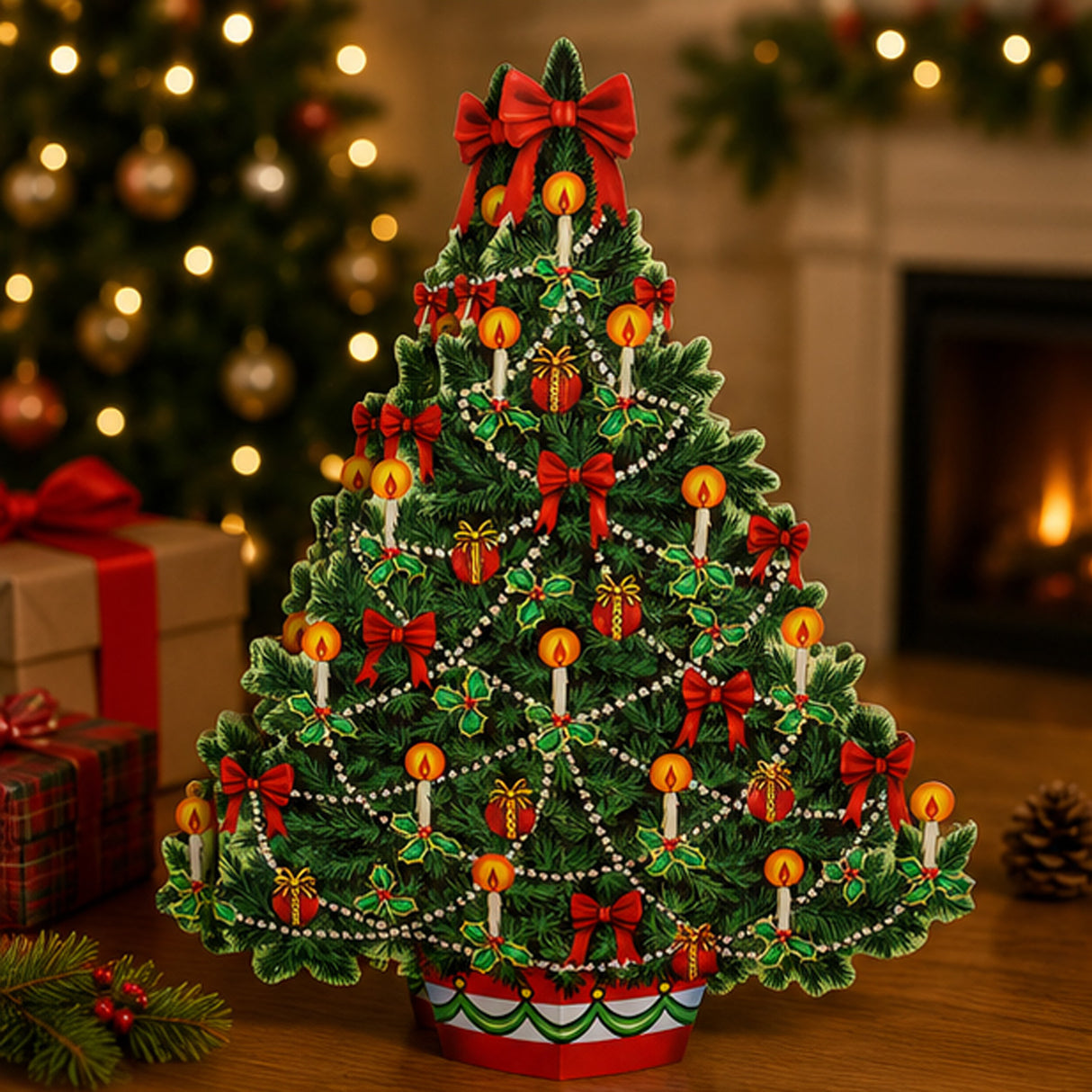 3D Christmas Tree Centerpiece Table Decoration 11.75 Inch