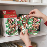 Vintage Christmas Reindeer Cutouts Party Wall Decorations 6 Pc