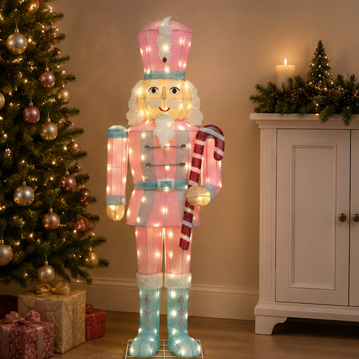 61 Inch LED Outdoor Nutcracker Christmas Yard Decoration Lighted Soldier
