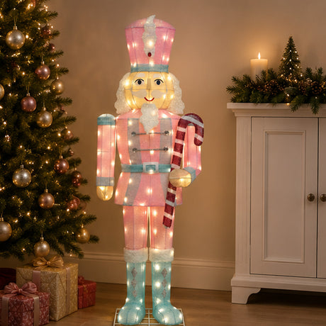 61 Inch LED Outdoor Nutcracker Christmas Yard Decoration Lighted Soldier