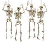 5 ft Life Size Posable Skeleton Halloween Decorations – 4 Pc Set