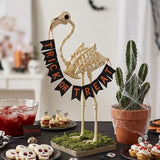33 3/4" Flamingo Plastic Skeleton Halloween Decoration Yard Prop