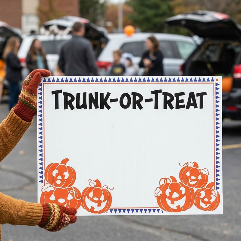 24" x 16" Personalized Trunk-or-Treat Yard Sign