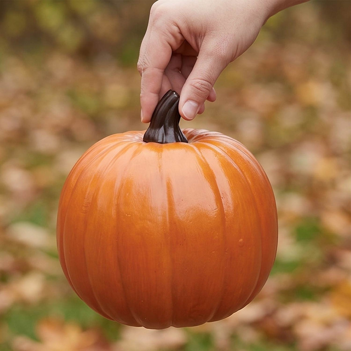 9" x 8 1/4" Orange Foam Pumpkin Halloween Decoration