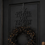 19 in. Halloween “Trick or Treat” Metal Wreath Hanger