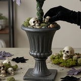 4 ft. Halloween Black Oak Tree in a Black Urn Base