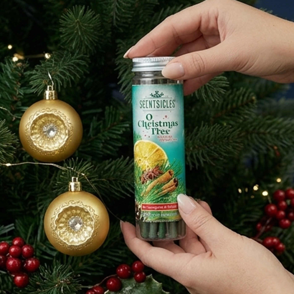 6PC Shatterproof Gold Glitter Christmas Ball Ornaments