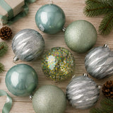 13 in. Mint Xmas Ball Decor Set