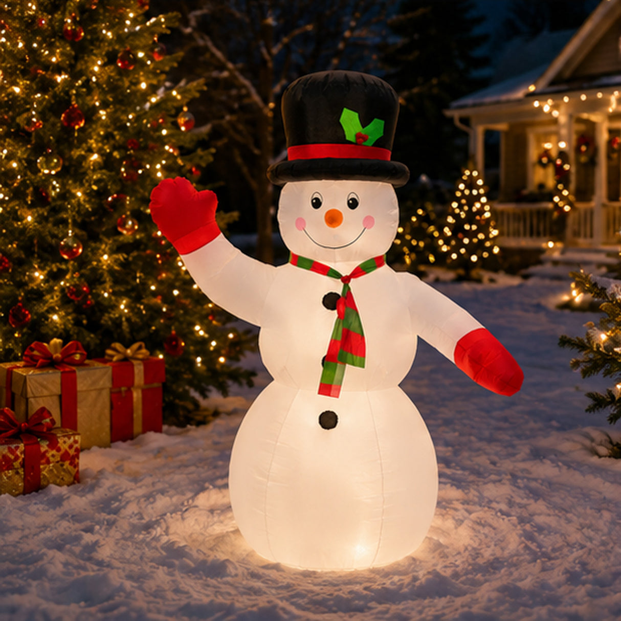 8 FT Inflatable Pre-Lit Snowman Plug-In