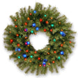 Pre-Lit 24 in. Norwood Fir Christmas Wreath with Multicolor LED Lights