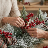Snowy Long Needle Garland, 7 Foot Decorative Christmas Garland