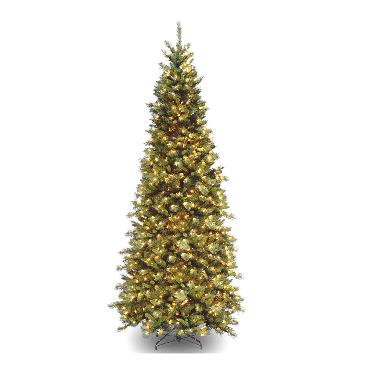 9ft Pre-Lit Tiffany Fir Slim Christmas Tree with Clear Lights