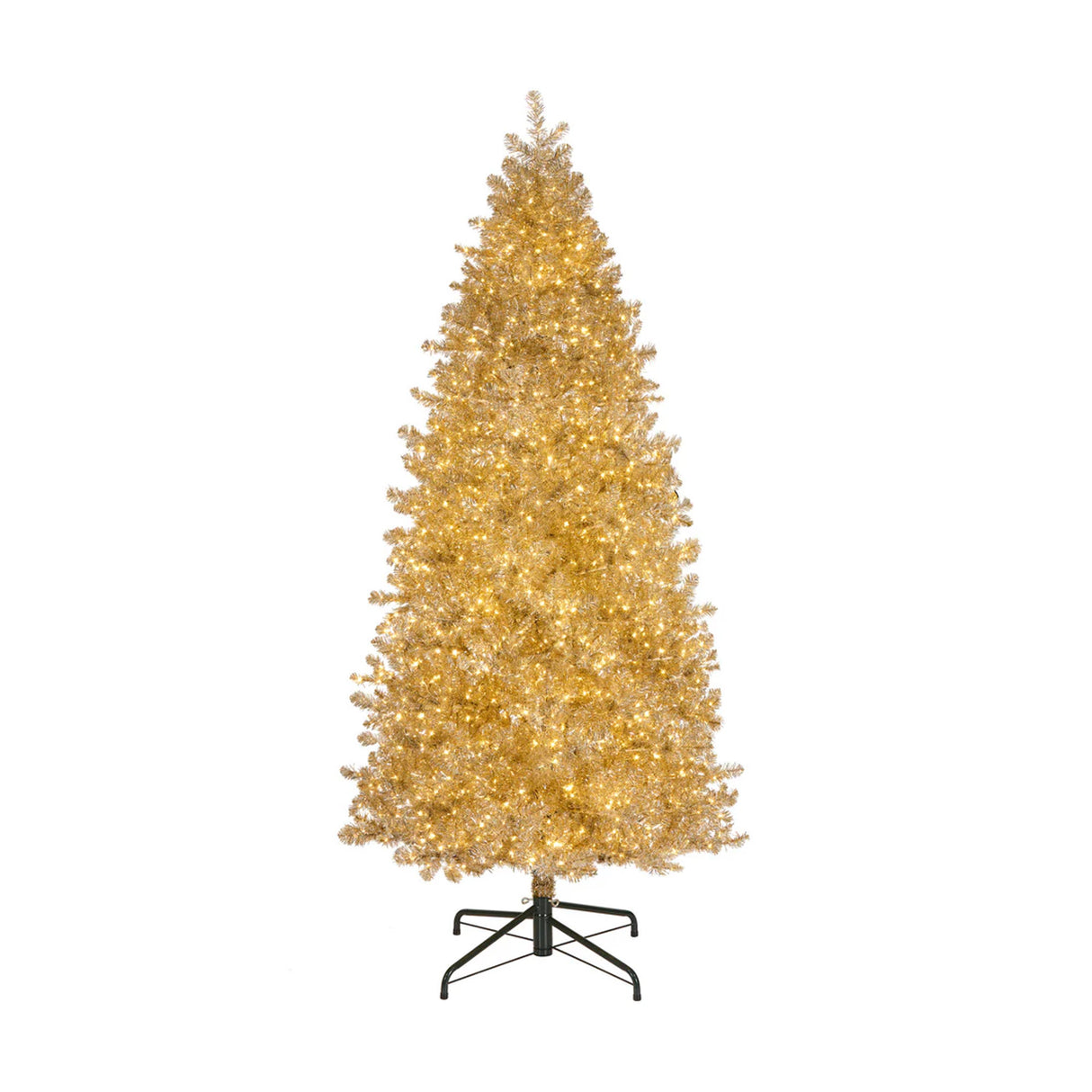 9ft Pre-Lit Platinum Metallic Christmas Tree with LED Infinity Lights
