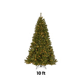 10ft Pre-Lit North Valley Spruce Artificial Christmas Tree with Clear Lights