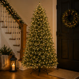10ft Pre-Lit Jersey Fraser Fir Artificial Christmas Tree with Dual Color LED Lights